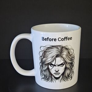 Funny Female Holiday Gift Mug For Friends And Coworkers.Before/After COFFEE.